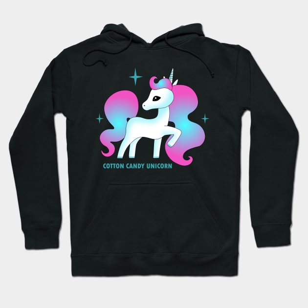 Cotton candy unicorn Hoodie by Karroart